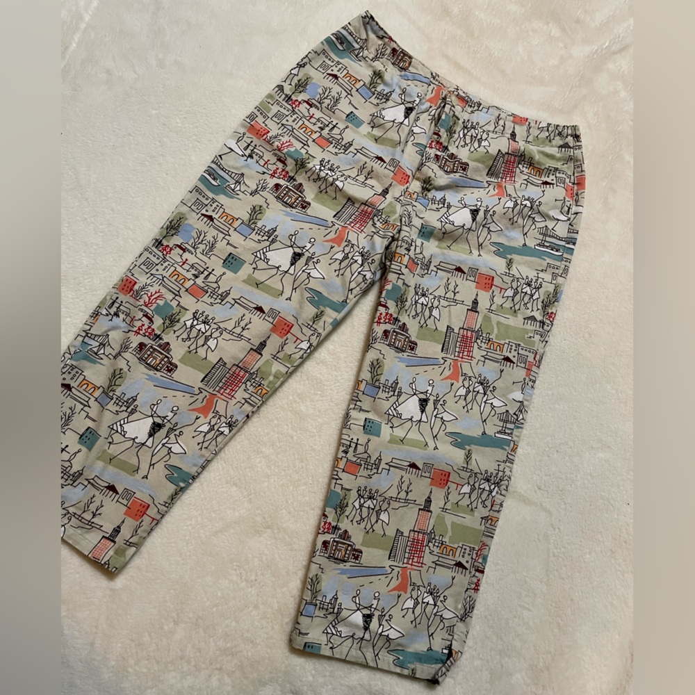 Vintage printed capri pants by White Stag